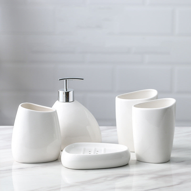 Porcelain Bathroom Five-piece Hotel Style