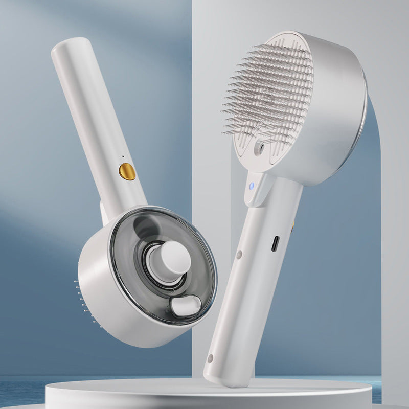 Pet Steam Brush Grooming