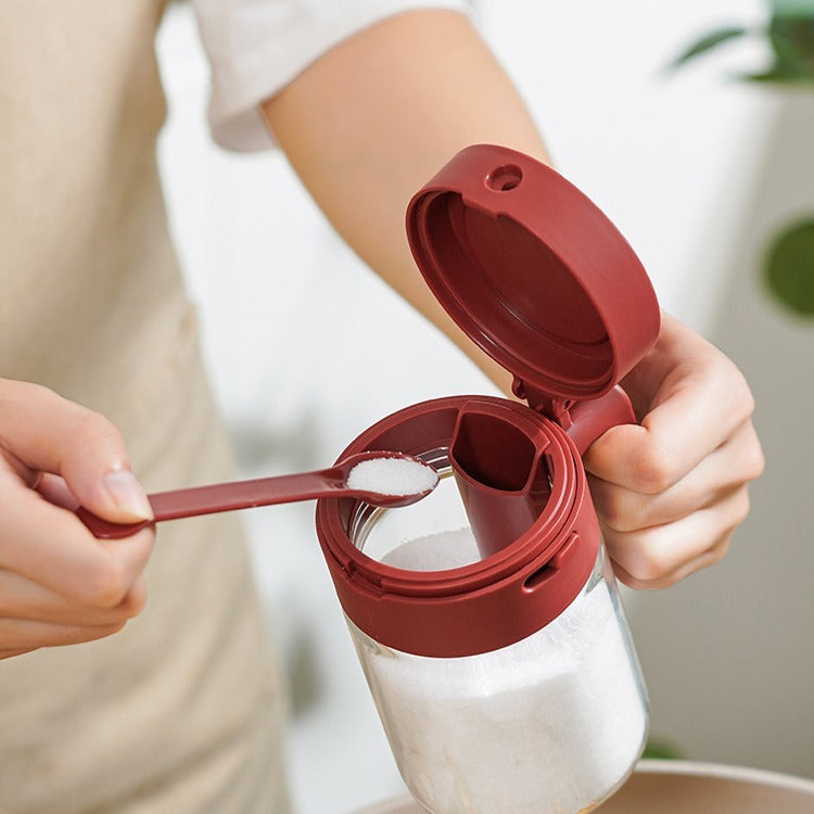 Seasoning Jars With Lids And Measuring Spoon