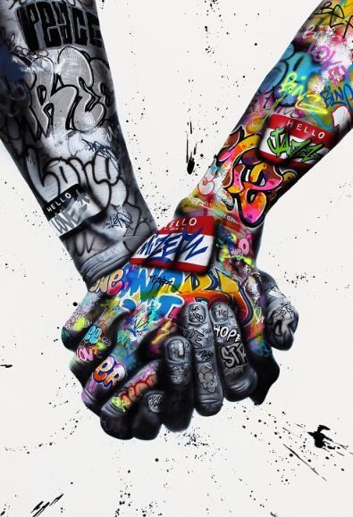 Street Graffiti Lover Hand Art Wall Printing