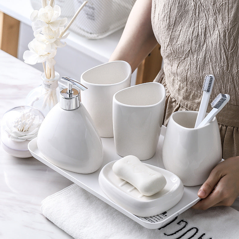 Porcelain Bathroom Five-piece Hotel Style