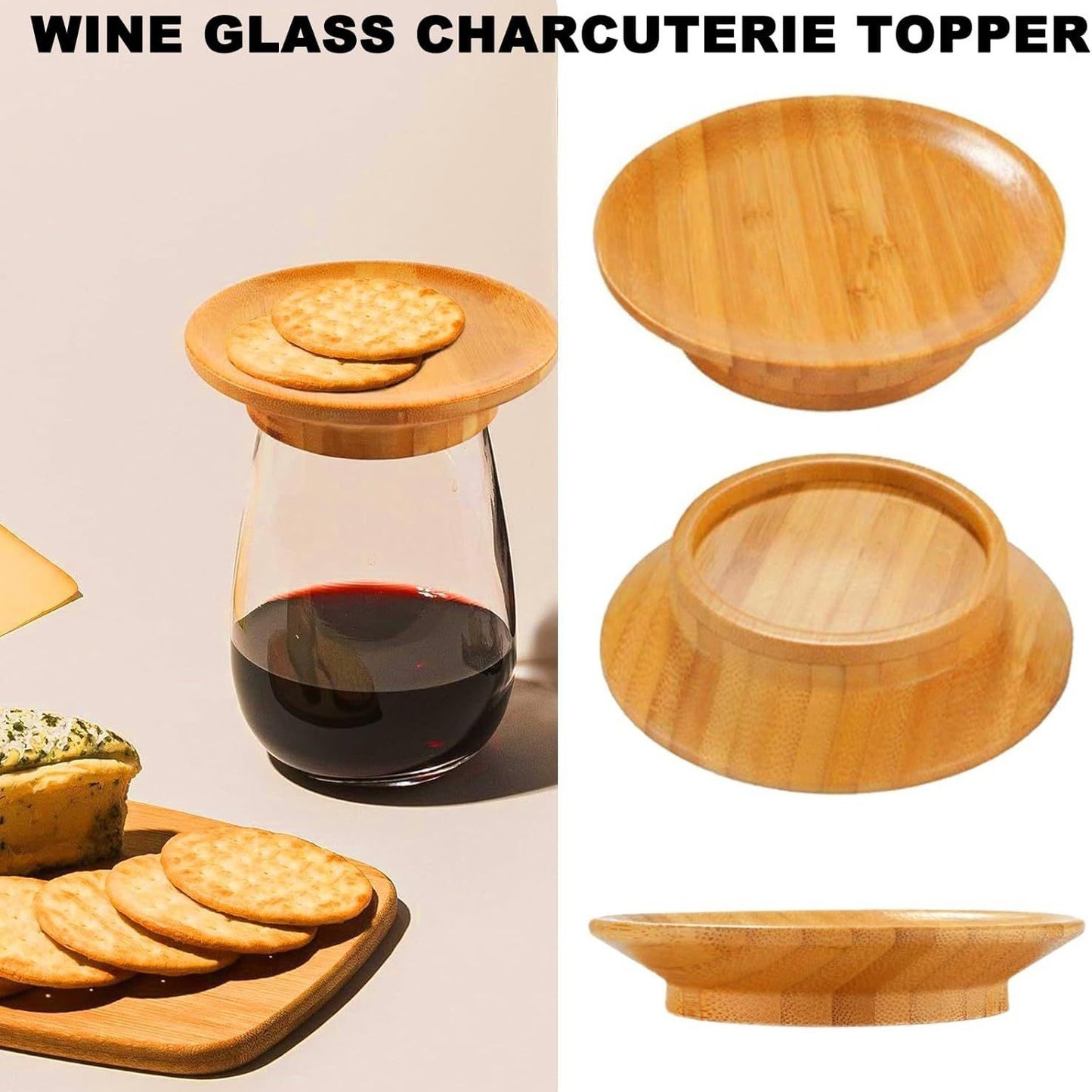 Wine Glass With Wooden Coaster