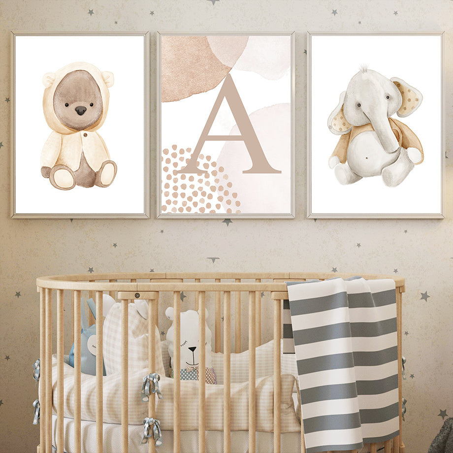Elephant Butterfly Rainbow Wall Art Printing
