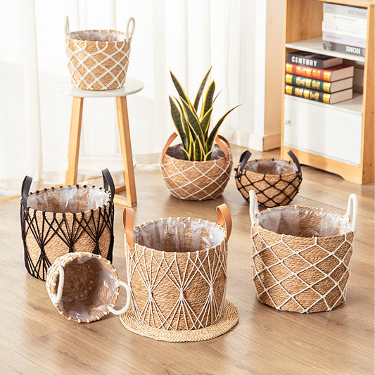 Flower Stand Natural Rattan