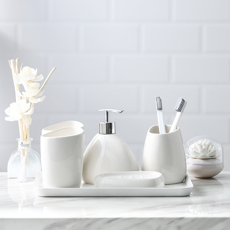 Porcelain Bathroom Five-piece Hotel Style