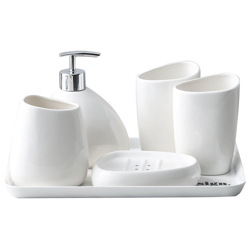 Porcelain Bathroom Five-piece Hotel Style