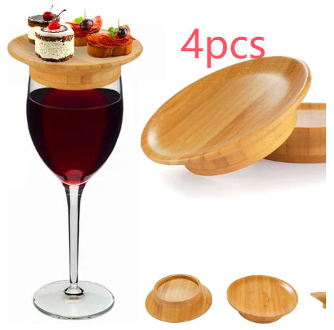 Wine Glass With Wooden Coaster