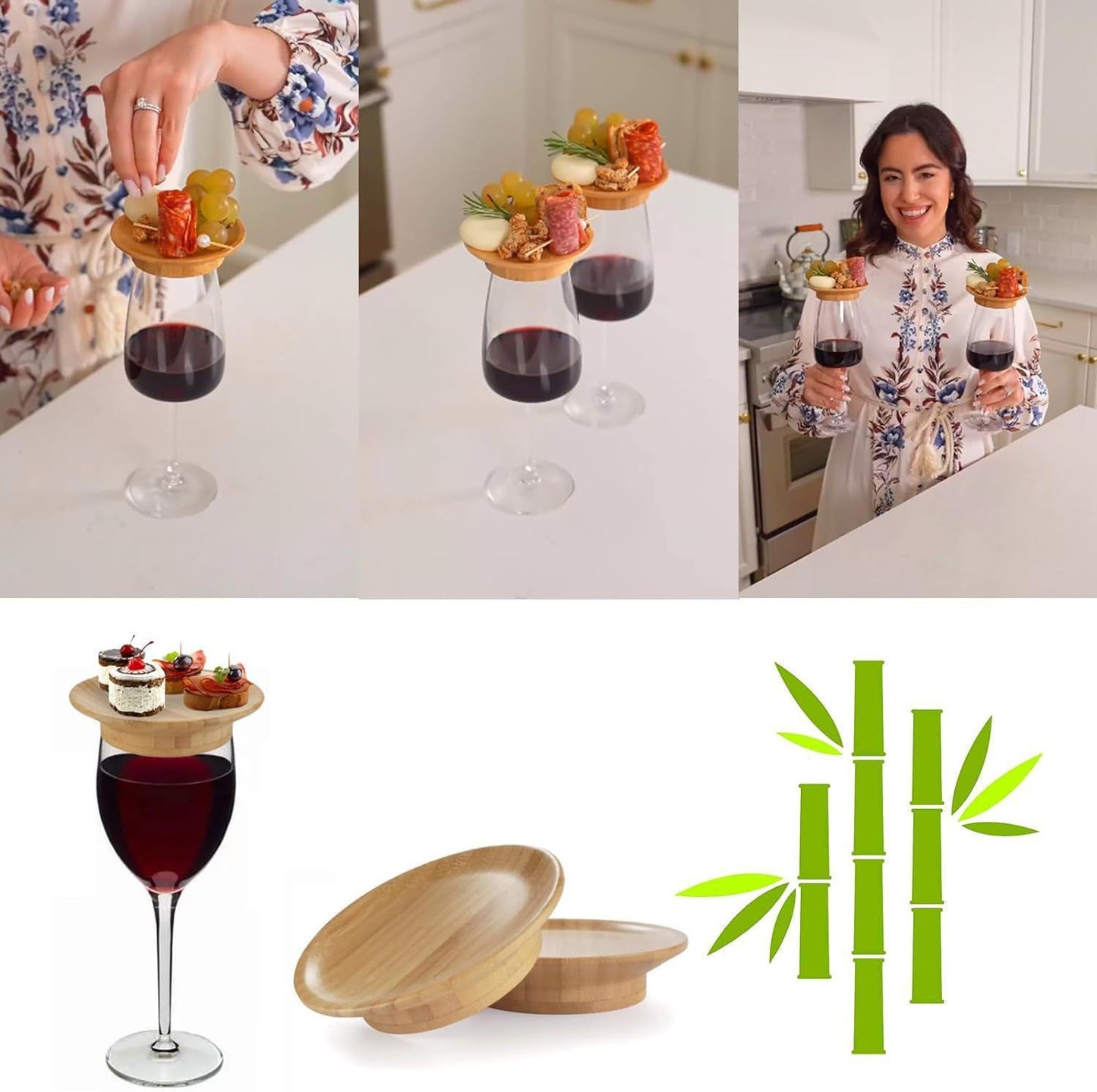 Wine Glass With Wooden Coaster