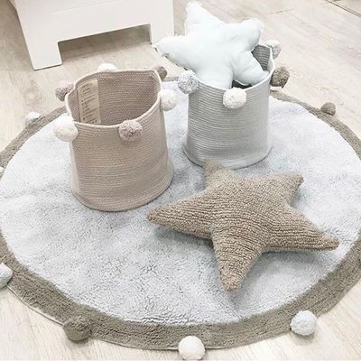 Wool ball laundry basket
