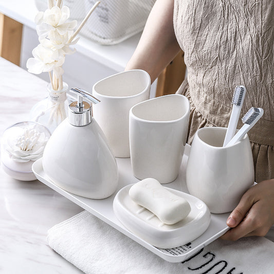 Porcelain Bathroom Five-piece Hotel Style