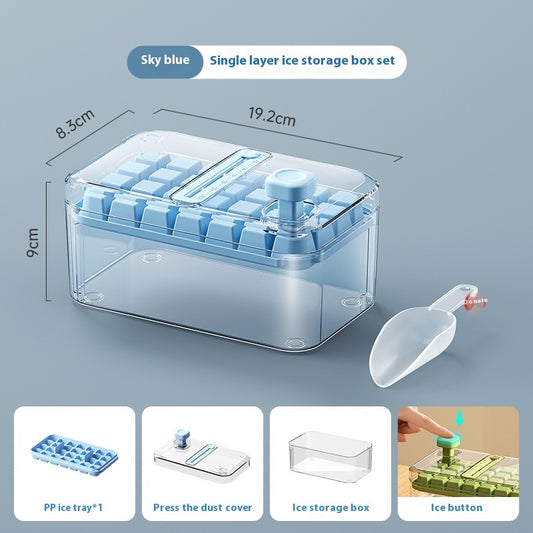 Multi-function One-click Press Ice Tray Household Quick-frozen Ice Cube Mold