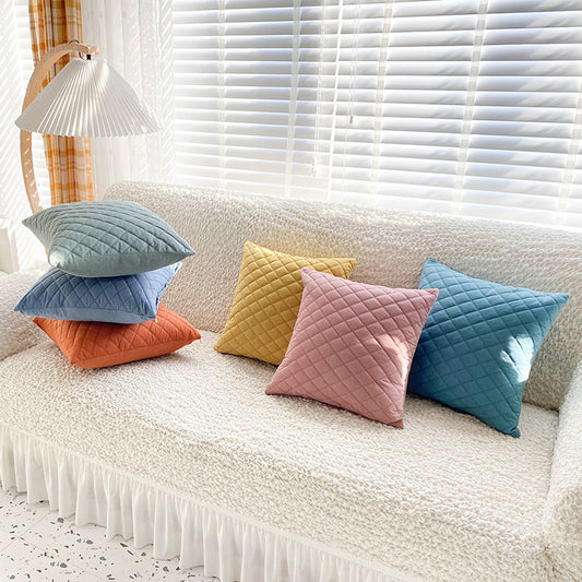 Living Room Cushions Faux Velvet